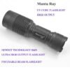 Best 365nm uv light led flashlight with ZWB2 filter