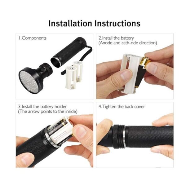 Best uv flashlights 395nm led torch 100pcs led