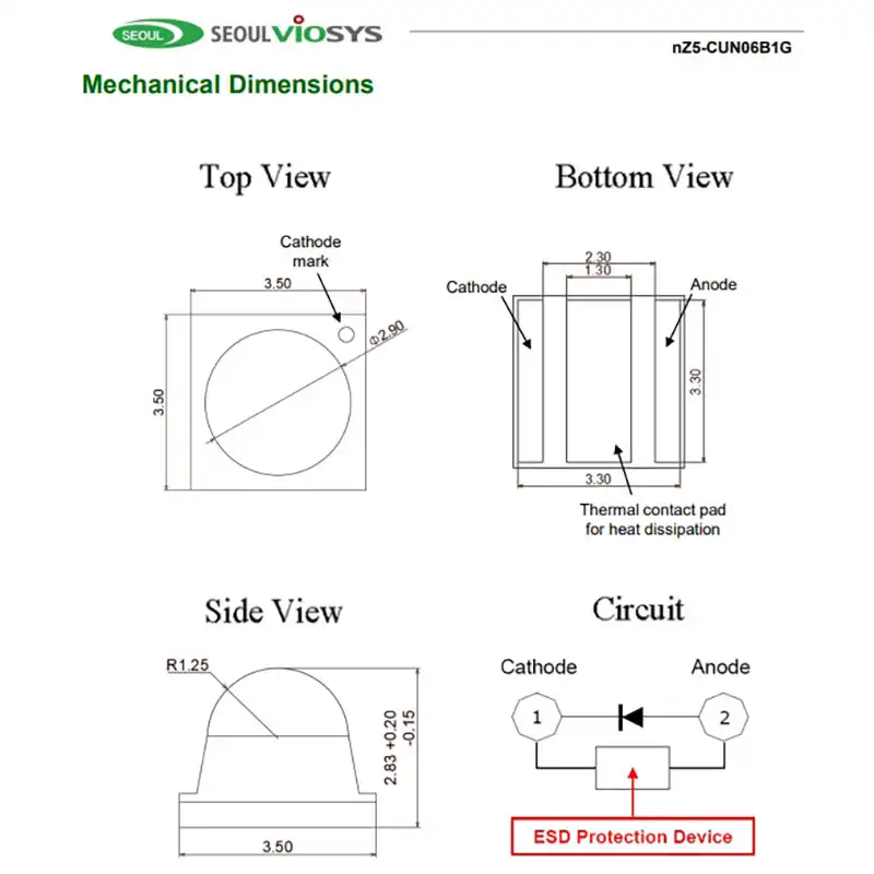 high power uv led chip