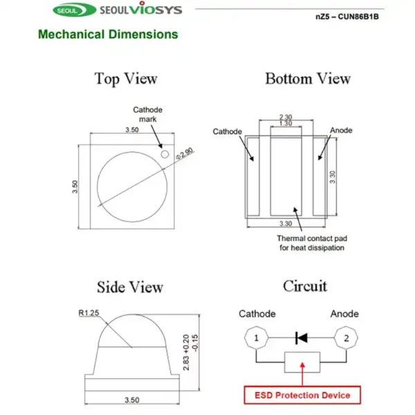 Seoul Viosys UV LED chip