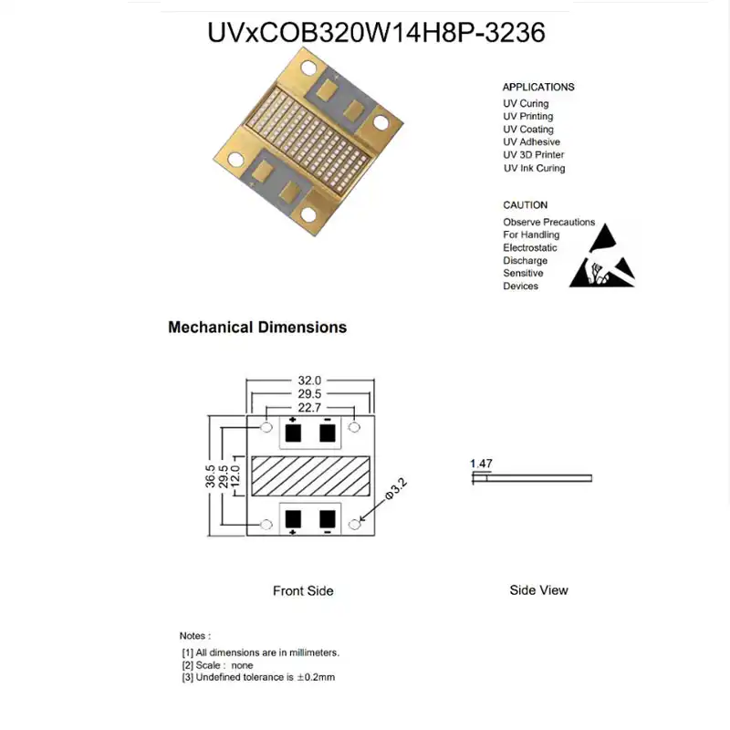 Ultraviolet LED module 15000-25000mW