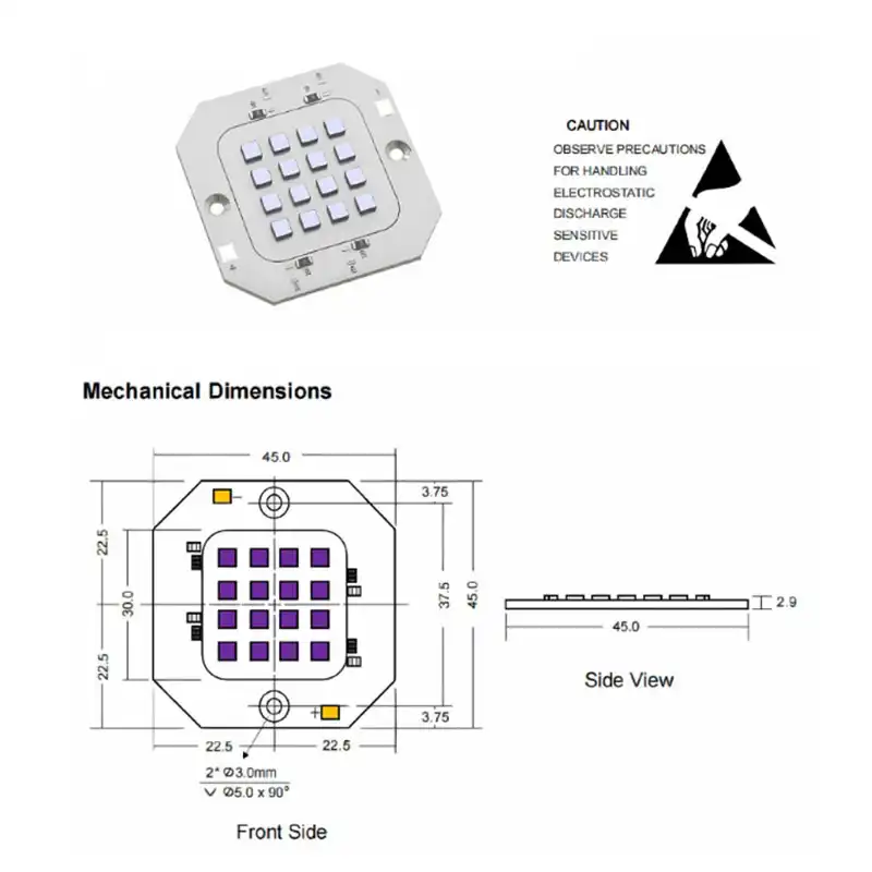 311nm LED module 800mW radiant power