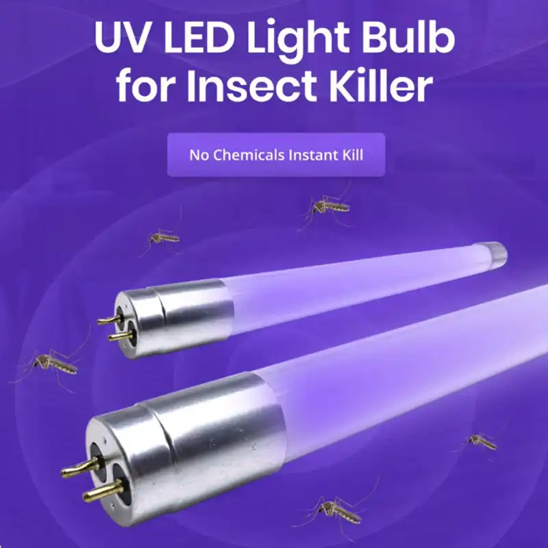 Dual wavelength UVA bulb for insect trap equipment