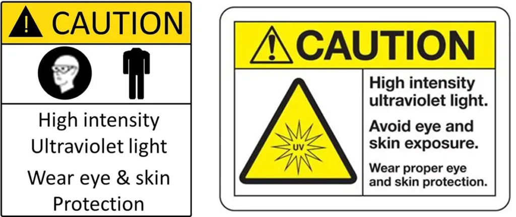 UV light safety precautions and protective equipment