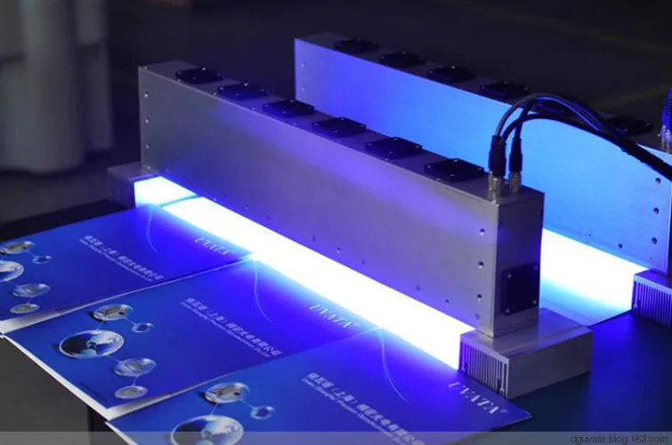 UV light used in industrial curing process