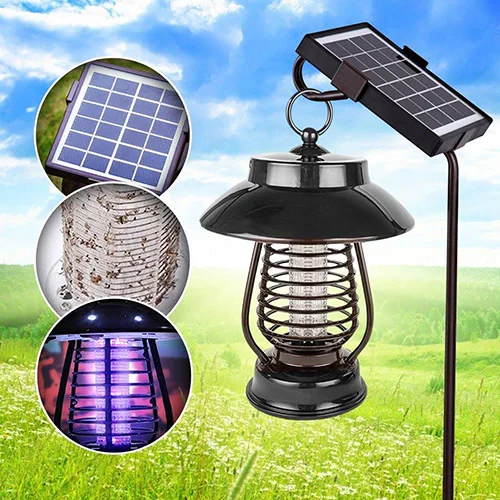 UV bug zapper attracting flying insects