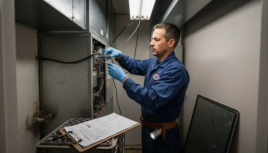 UV safety precautions during HVAC maintenance