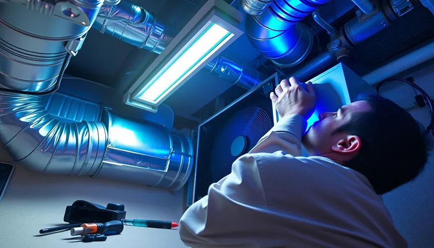 UV safety precautions during HVAC maintenance