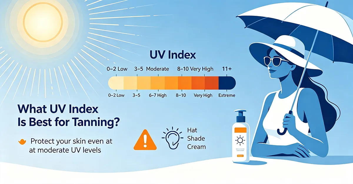 what UV index is best for tanning and sun protection chart