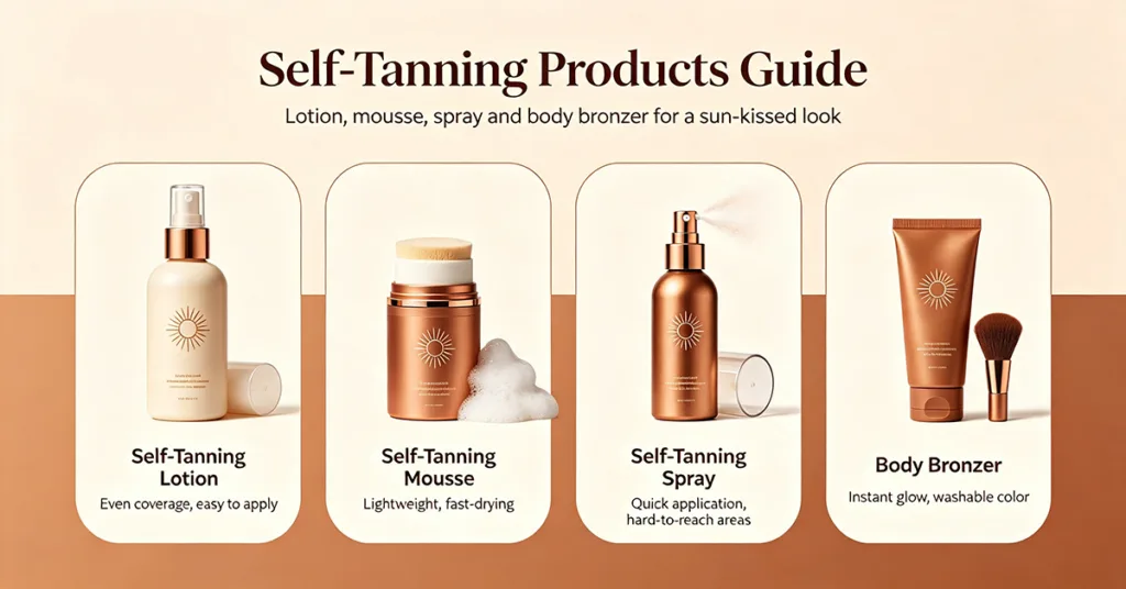 sunless self tanning products as an alternative to UV tanning
