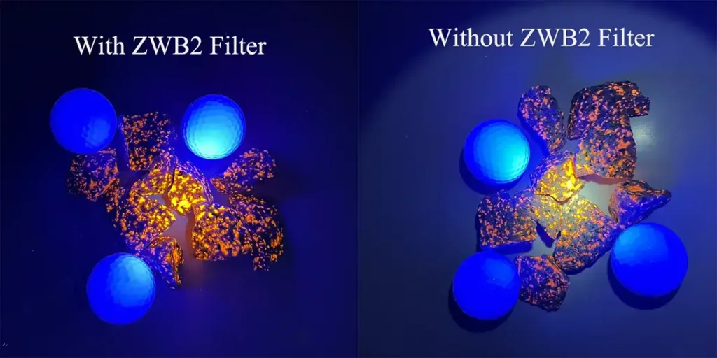 uv light with or without zwb2 filter
